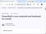 「Microsoft「PowerShell」がmacOSの公証（Notarization）を取得、「Gatekeeper」の警告がなくなる／v7.4以降のメンテナンスリリースから適用」の画像1