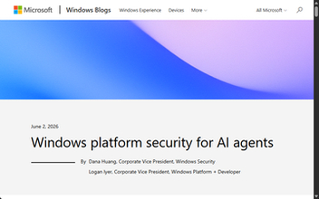 AIエージェントを安全に自律動作させるWindowsのセキュリティ新機能が発表／