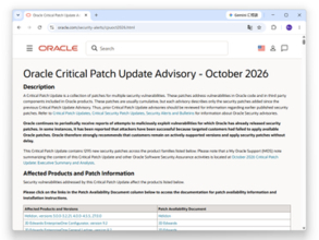 Oracle、今年最後の「CPU」を実施 ～Java、VirtualBox、MySQLなどで1,295件のパッチ／四半期に一度の大規模定例セキュリティアップデート