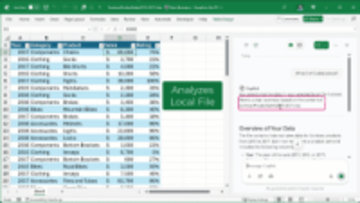 クラウド保存は不要 ～デスクトップ版「Excel」の「Copilot Chat」がローカルファイルに対応／ローカルストレージにしかないXLSX/XLSB/XLSM/ODSファイルなどを分析対象にできる