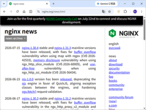 Webサーバー「nginx」に3件の脆弱性 ～最大深刻度はCritical、DoSやコード実行の恐れ／「CVSS 4.0」の基本値は最高で10点満点中「9.2」。v1.30.4/v1.31.3への更新を