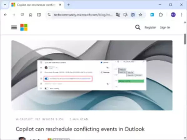 「Copilot in Outlook」がリスケに対応 ～予定がバッティングしたら自動で日時調整／いつでもよい軽いミーティングならば「Copilot」に任せてしまおう