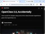 「PCの操作を任せられるAI秘書「OpenClaw 2.0」が公開 ～導入を簡素化した大規模更新／ブラウザーアプリも一新、共有クラウドセッションで“マルチプレイヤー化”」の画像1