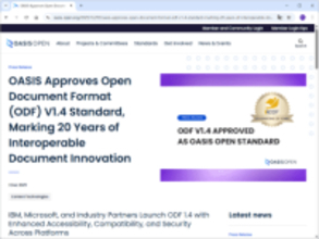 オフィス文書のオープンフォーマット「ODF 1.4」がOASIS標準として承認／「Microsoft 365」（Office）や「LibreOffice」はすでに対応