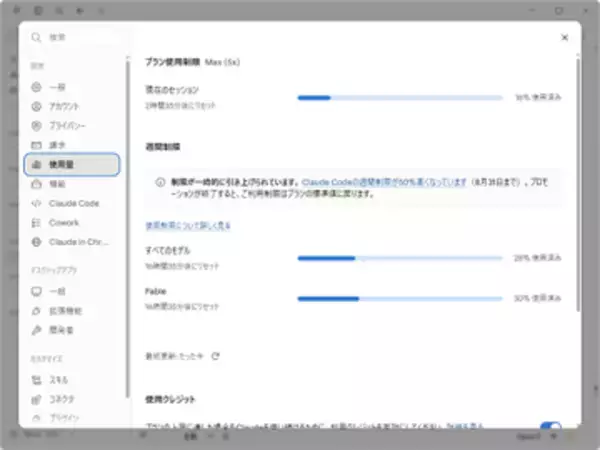 「Claude Code」の週の制限、50％増プロモーションが8月31日まで延長／恒久化にも意欲
