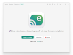 PCからAndroidを操作できるGUIアプリ「Escrcpy」v3.3.1、既存の全機能が無償に／課金体系の見直しにともなう“橋渡し”リリース