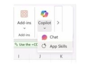 「Excel」のAI機能「アプリスキル」は廃止、「Copilot Chat」と「エージェントモード」に統合／重複を排してシンプルなユーザーインターフェイスに