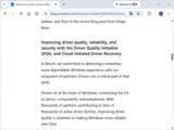 「問題児はクラウドから巻き戻し、Windowsドライバーの品質改善「Driver Quality Initiative」／ベンダーやエンドユーザーに手をかけさせず、デバイスの信頼性を維持」の画像1