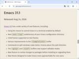 「「GNU Emacs 31.1」が公開 ～ターミナルでのマウス操作が既定で有効に、新規ユーザー向けプリセットも／Windows向けのバイナリはもう少し待って」の画像1
