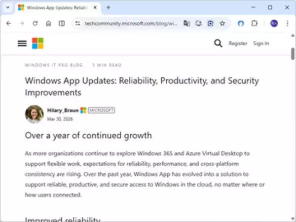 「Microsoft公式のリモートPCアプリ「Windows」の信頼性・生産性・セキュリティが向上 ～古いクライアントの廃止にも注意／WebからVRヘッドセットまでをカバーするMicrosoft公式のリモートPCアプリ」の画像
