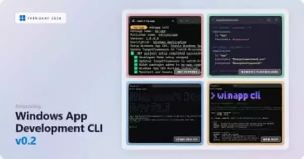 「Windows App Development CLI」v0.2が公開 ～.NETプロジェクトもカバー／ストア提出アプリの開発を支援するツール、新しいサブコマンド「winapp store」も導入