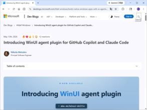 消費トークン7割減、「WinUI 3」アプリ専用のAI開発プラグイン ～Microsoftが公開／「GitHub Copilot」と「Claude Code」、「Codex」で利用可能