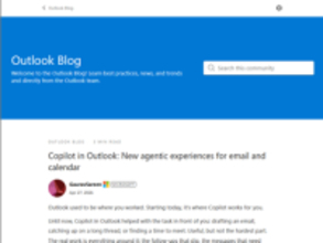 「Outlook」のCopilotにメールやカレンダーを管理するエージェント機能が追加／AIが自律的に作業が必要なメールの分別やスケジュールの再調整などを実行