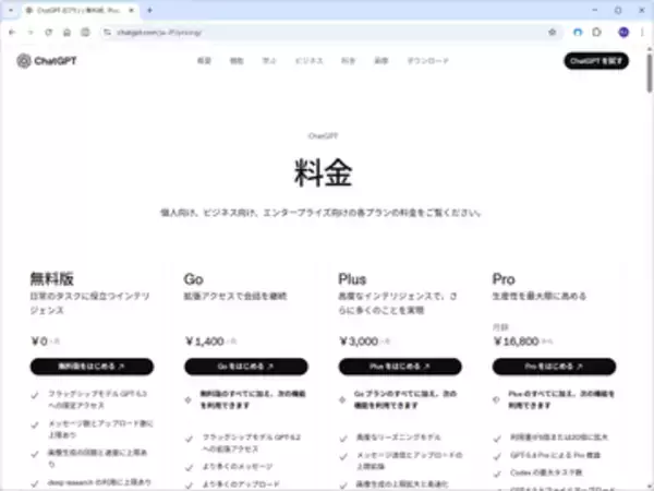 OpenAI、「ChatGPT Pro」に半額プランを新設、月額100米ドル／「ChatGPT Plus」プランは日常利用向け、「ChatGPT Pro」はヘビーユーザー向けに再編