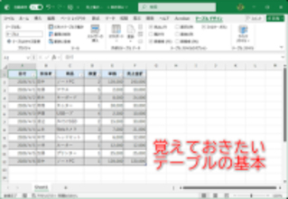 【Excel】見やすさと使いやすさを両立するならテーブルを使え ～脱初心者への近道！【いまさら聞けないExcelの使い方講座】