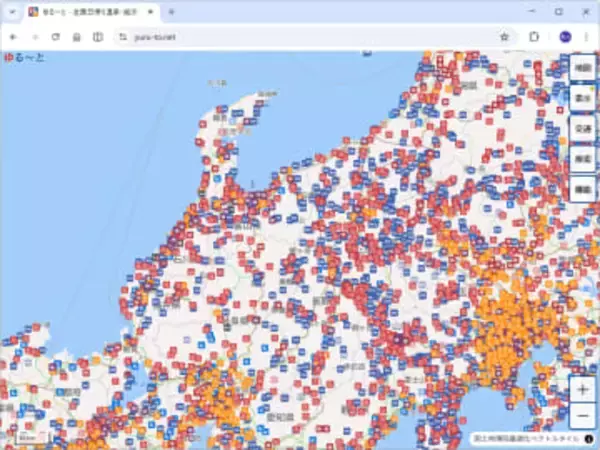 ドライブのおともに！ 全国約14,000もの温泉・銭湯を網羅した地図サイト「ゆる～と」／地図ベースで探せる使いやすい温泉マップ、営業時間、休日、料金などデータも充実【やじうまの杜】