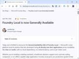 「Microsoft、「Foundry Local」を一般提供 ～ローカルAIのアプリ組み込みをまるごと支援／デバイスに最適なモデル選びから、アクセラレーションまで」の画像1