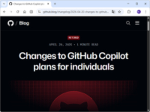 「GitHub Copilot」の新規申し込みが一時停止、エージェント型ワークフローで負荷が増大／「Pro」からは「Opus」モデルが削除