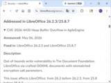 「「LibreOffice」に脆弱性、「26.2」「25.8」シリーズで境界外書き込みの可能性／修正済みバージョンへのアップデートを」の画像1