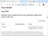 「Windowsのパッチサーバー「WSUS」で同期処理に不具合、手動での対処が必要になることも／処理に異常な時間がかかったり、タイムアウトしたり」の画像1