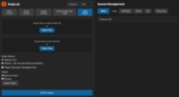 壊れた動画の修復機能を備えたメディア変換ツール「SnapLab」v0.5.0　ほか【ダイジェストニュース】