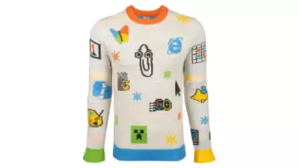 Microsoft、IE、MS-DOS、MSNなどのアイコンが散りばめられたセーターを発売　ほか【ダイジェストニュース】