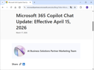 追加料金なしでの「Copilot」提供が縮小、Microsoftが2026年4月15日より仕様変更へ／大規模組織では「Microsoft 365 Copilot」追加ライセンスの購入が必要に