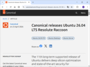 Canonical、「Ubuntu 26.04 LTS」の一般提供を開始 ～TARベースのWSLパッケージもあり／少なくとも5年間、2031年4月までサポート