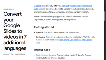 「Google スライド」のプレゼンを動画する機能が日本語対応、AIが台本、ナレーション、BGM、アニメを作成／