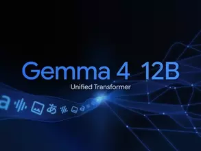 Google、「Gemma 4 12B」を発表 ～16GBメモリのノートPCでもオンデバイス動作、上位モデルに迫る性能／エンコーダーフリーの新アーキテクチャー採用で実現