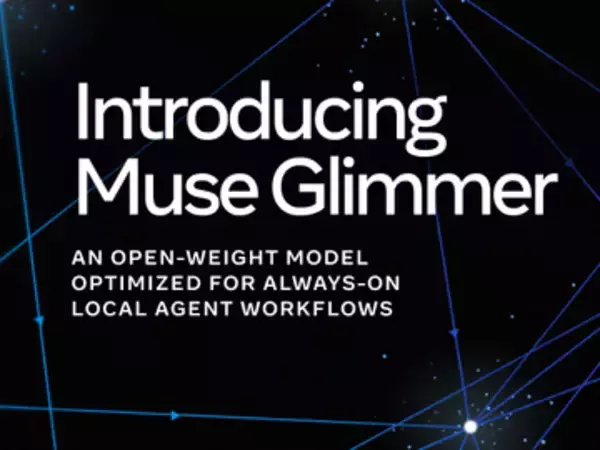 Meta、ローカルで動くエージェントに最適なモデル「Muse Glimmer」を発表／高速・軽量なオープンウェイトモデル、「Gemma 4」（31B）を凌駕し「Qwen3.6」（27B）に拮抗