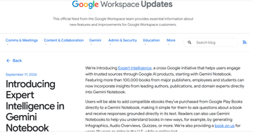 「Gemini Notebook」に電子書籍を取り込む機能が追加、Google Play ブックスで購入して利用／書籍に基づいた質問に回答、インフォグラフィックや音声概要、クイズを生成可能