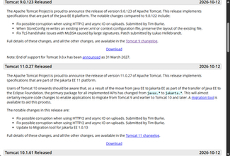 「Apache Tomcat」に最大深刻度“CRITICAL”の脆弱性 ～v9 / v10 / v11系統に修正版／