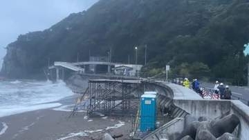 【台風15号】海岸の監視棟が倒壊か　強風による影響の可能性＜福島県いわき市＞