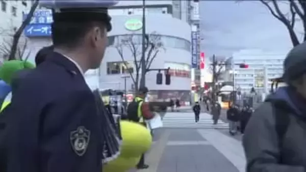 年末年始の交通事故防止　JR福島駅前で啓発活動　VRゴーグル使い疑似体験　飲酒運転の根絶呼びかけ