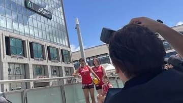 ホームタウン・郡山市の観光地を“聖地”に！福島デンソーエアリービーズの選手がポスター写真撮影＜福島＞