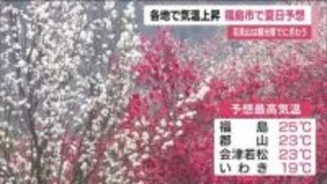 4月13日福島県では夏日予想　高気圧に覆われ気温上昇　福島市で25℃、郡山市・会津若松市などで2３℃