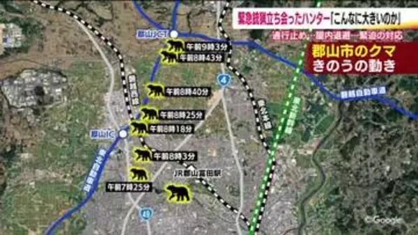 「こんなに大きいものが…」ハンターも驚く180cmの熊　福島・郡山市の市街地に出没　都市部で越冬したアーバンベアの可能性も