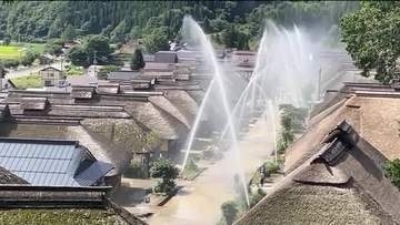 《防災の日》大内宿で防災訓練　約400年受け継がれてきた茅葺屋根の景色を守るために　福島・下郷町