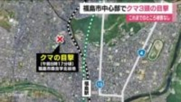 福島市の中心部でクマ目撃　道路上にいる3頭の熊　被害はなし　警察などが警戒続ける