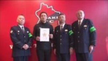 いわきFCが広報大使に　いわき市内の防犯や交通事故防止など呼びかけ　市民の安全安心を　福島