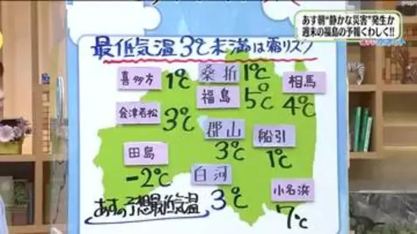 【福島県・4月25日の天気】静かな災害・遅霜に注意を　土日はお出かけ日和に