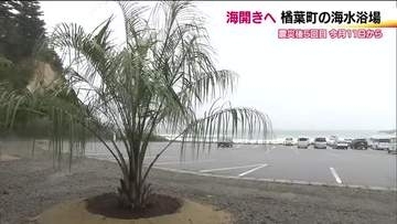 モニュメントやヤシの木で魅力アップ　福島・楢葉町の岩沢海水浴場　7月11日の海開き前に安全祈願