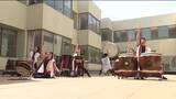 「日本一奪還へ！新入生に向け心震わす演奏　帝京安積高校和太鼓部　部員勧誘のゲリラライブ」の画像1