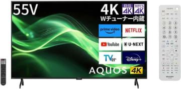 【Amazonセール】シャープの4K液晶TV「4T-C55GJ2」（2024年モデル）と純正リモコンのセットがお買い得【スマイルセール2026.1】
