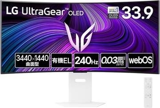 【Amazonセール】LGのゲーミングモニターがお買い得。UltraGear OLED33.9インチ曲面モデル「34GX90SA-W」もラインナップ
