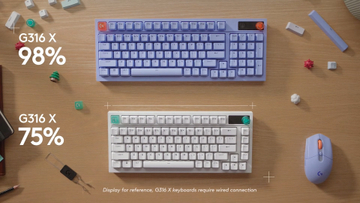 Logitech G、75％サイズのエントリーゲーミングキーボード「G316 X 75」発表。可愛い形のキーキャップも登場