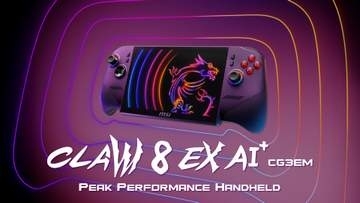 MSI、新型ポータブルゲーミングPC「Claw 8 EX AI+」発表！ グラフィックス性能が大幅向上