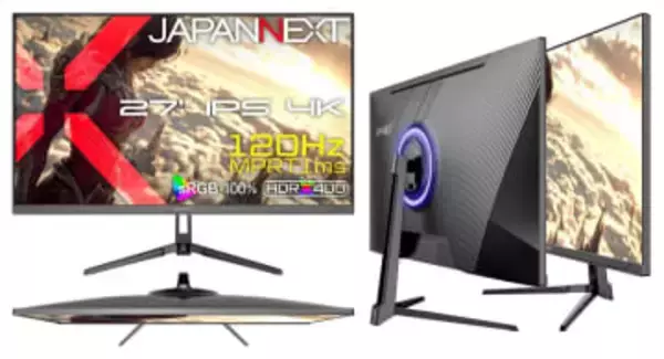 JAPANNEXT、4K/120Hz対応のゲーミングモニター「JN-i27G120U2」発売！ 価格は36,980円〜