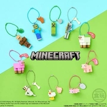食玩「マインクラフト マスコット＆ビスケット」が本日発売マスコットはボールチェーン付き。ビスケットにはクリーパーたちの顔がデザイン
